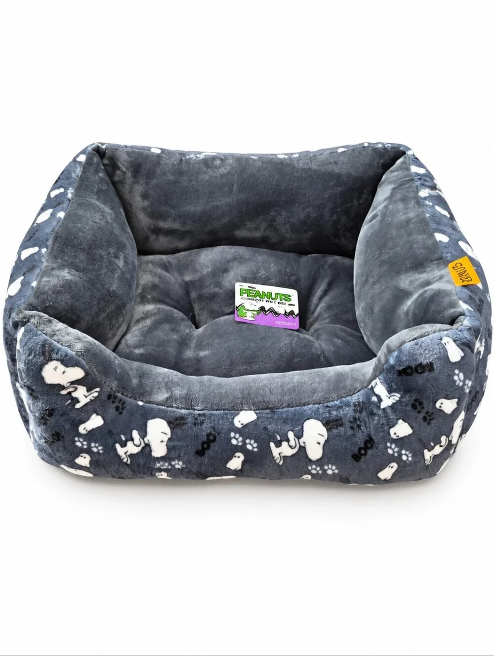 Peanuts Charlie Brown Snoopy 2026 Halloween Boo Pet Cat Dog Bed Gray White NWT